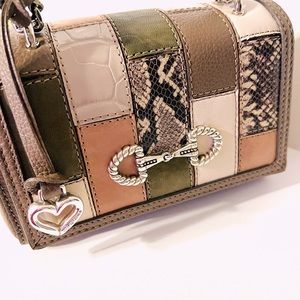 BRIGHTON Small Flap Bag with Patchwork Pattern NWT